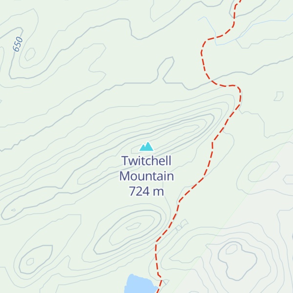 Map of Twitchell Mountain
