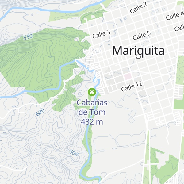 Map of Cabañas de Tom