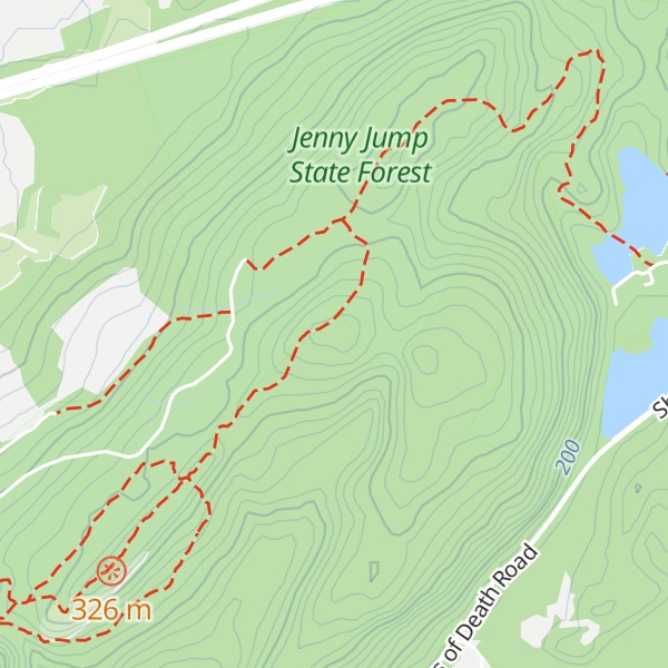 Map of Jenny Jump Mountain