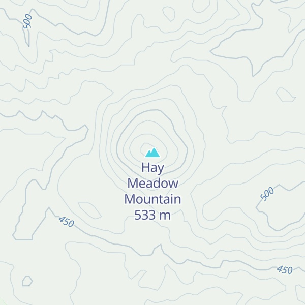 Map of Hay Meadow Mountain