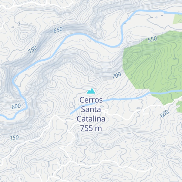 Map of Cerros Santa Catalina