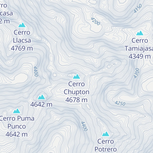 Map of Cerro Chupton