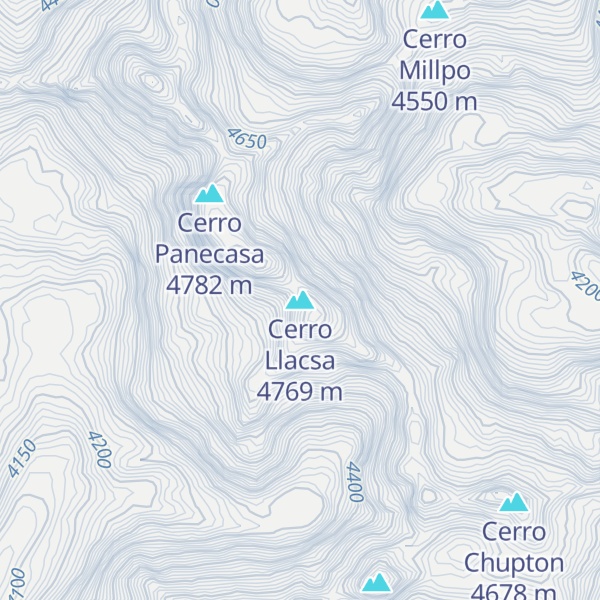 Map of Cerro Llacsa
