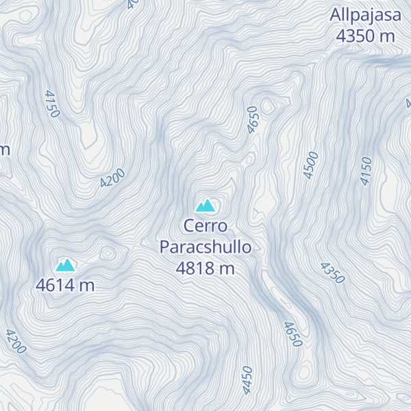 Map of Cerro Paracshullo
