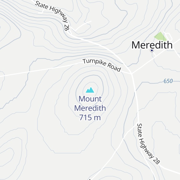 Map of Mount Meredith