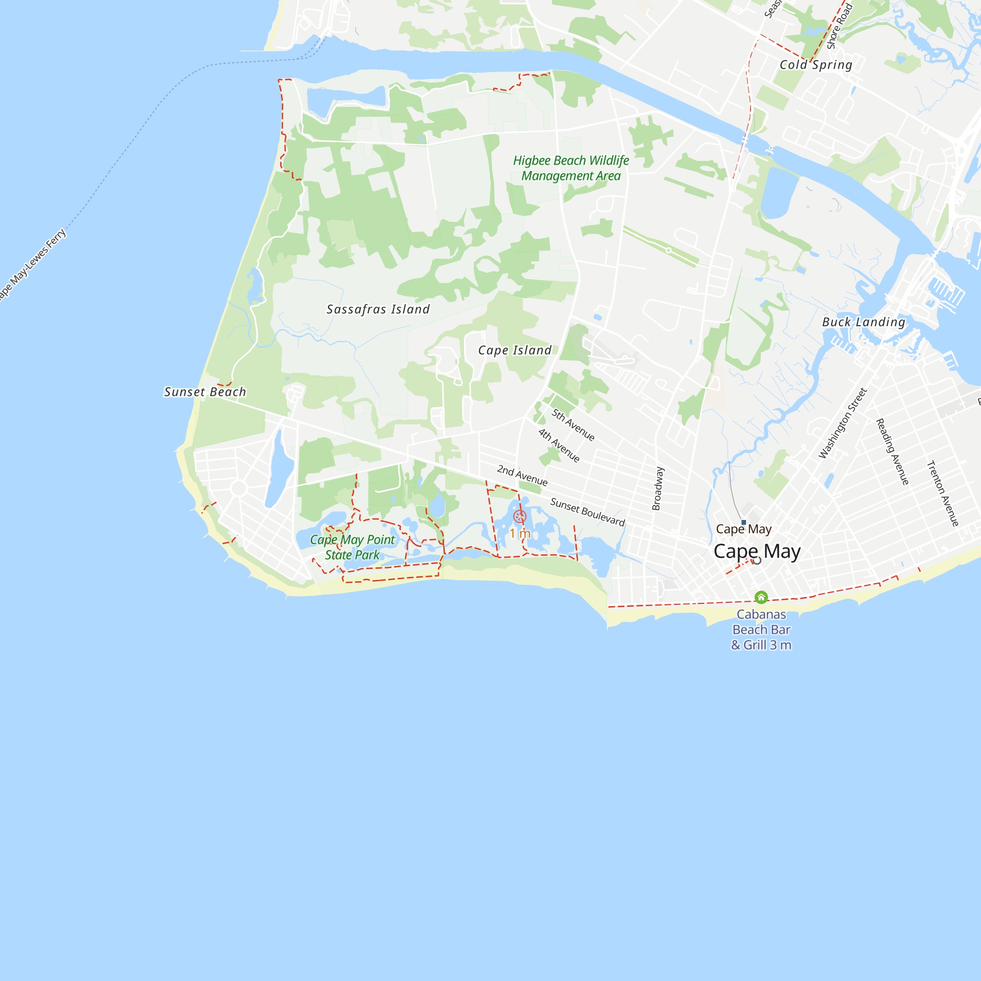South Cape May Meadows Welcome Center map