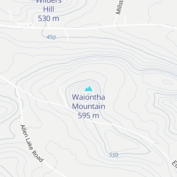Map of Waiontha Mountain