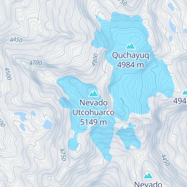 Map of Nevado Utcohuarco