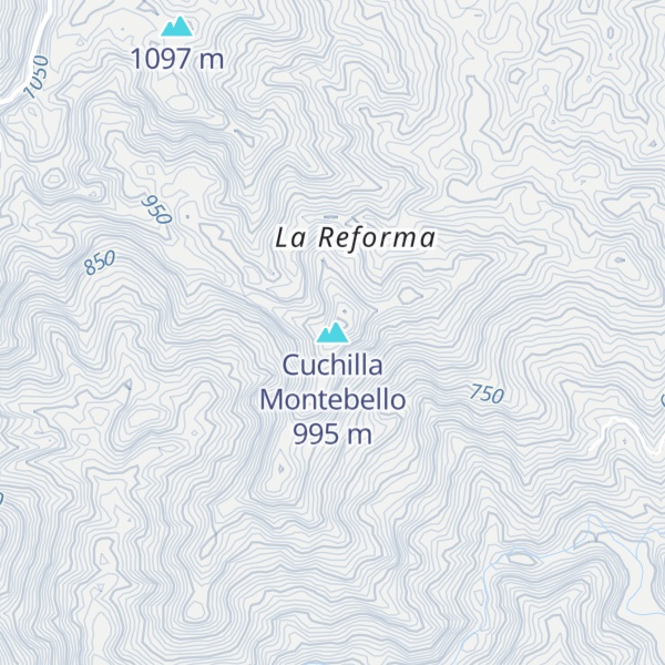 Map of Cuchilla Montebello