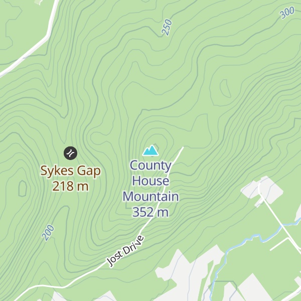 Map of County House Mountain