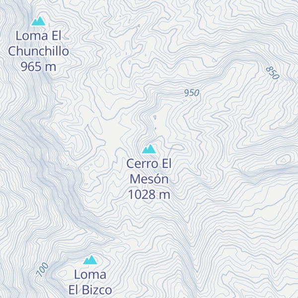 Map of Cerro El Mesón