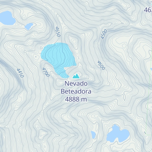 Map of Nevado Beteadora