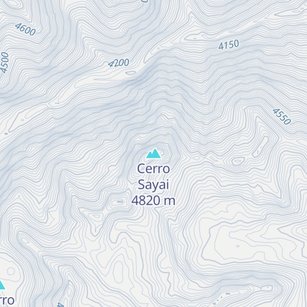 Map of Cerro Sayai