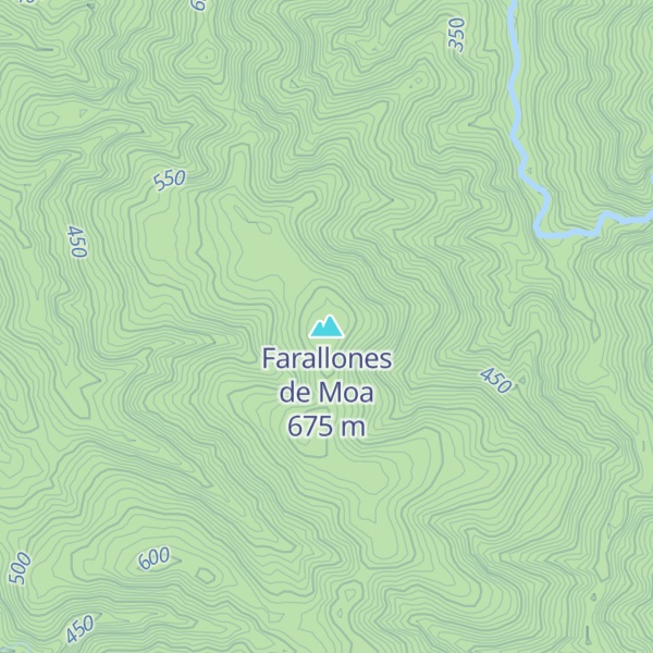 Map of Farallones de Moa