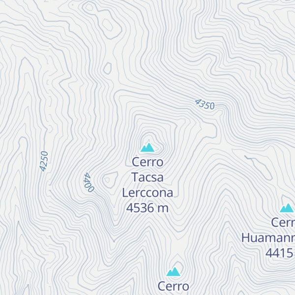 Map of Cerro Tacsa Lerccona