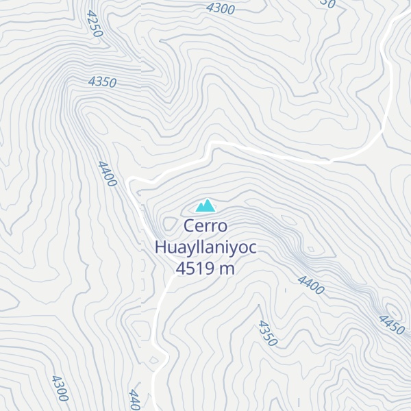 Map of Cerro Huayllaniyoc