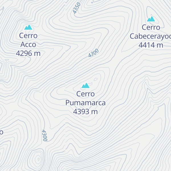 Map of Cerro Pumamarca