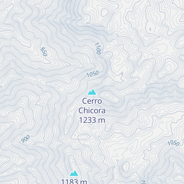 Map of Cerro Chicora