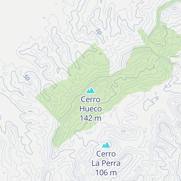 Map of Cerro Hueco
