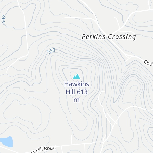 Map of Hawkins Hill
