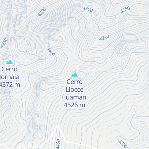 Map of Cerro Llocce Huamani