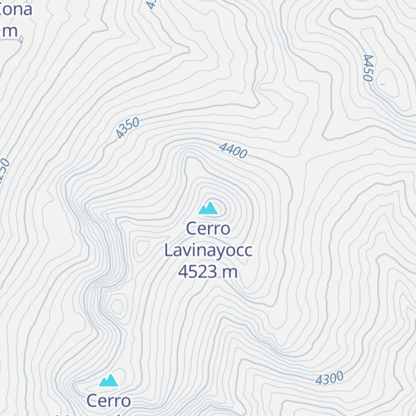 Map of Cerro Lavinayocc