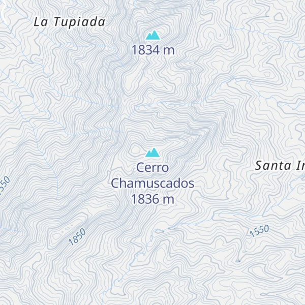 Map of Cerro Chamuscados