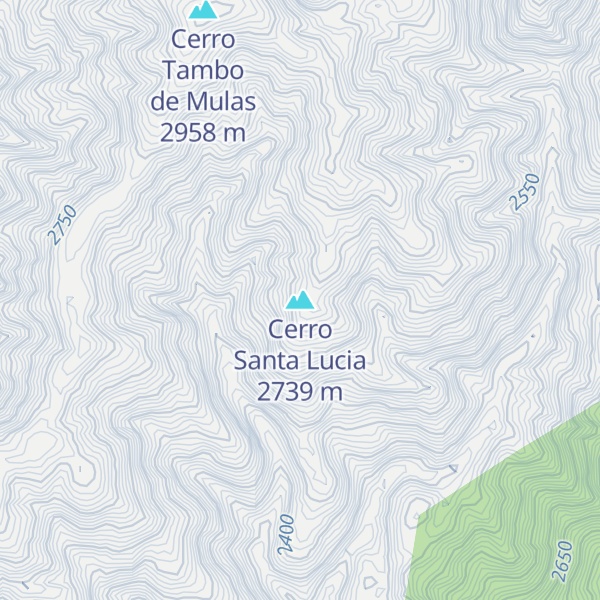 Map of Cerro Santa Lucia