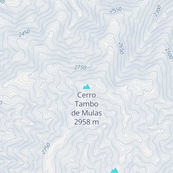 Map of Cerro Tambo de Mulas