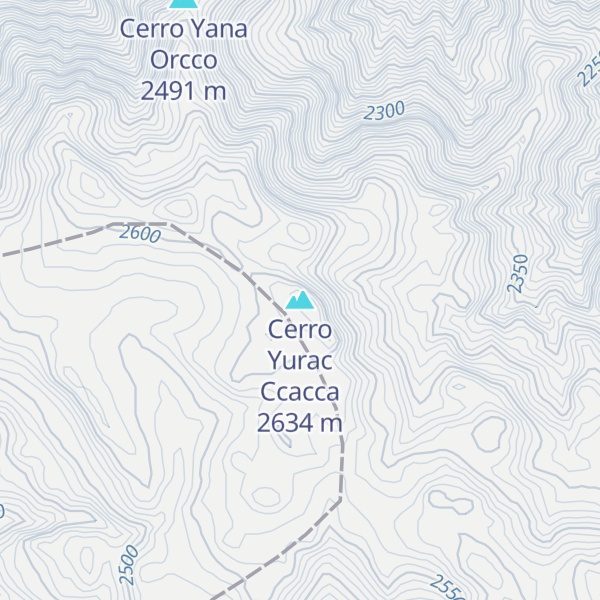 Map of Cerro Yurac Ccacca