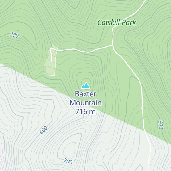 Map of Baxter Mountain