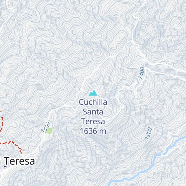 Map of Cuchilla Santa Teresa