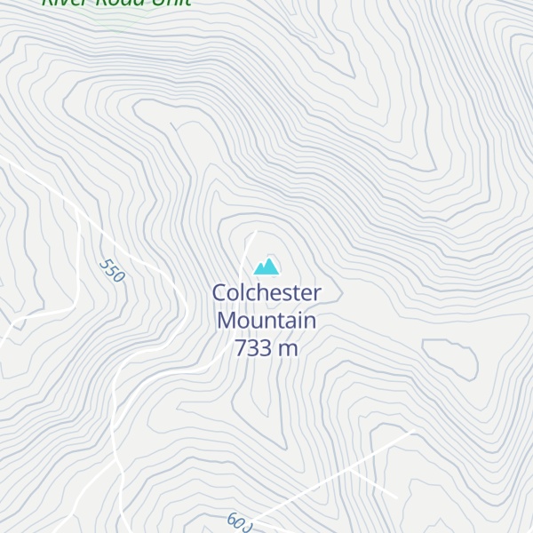 Map of Colchester Mountain