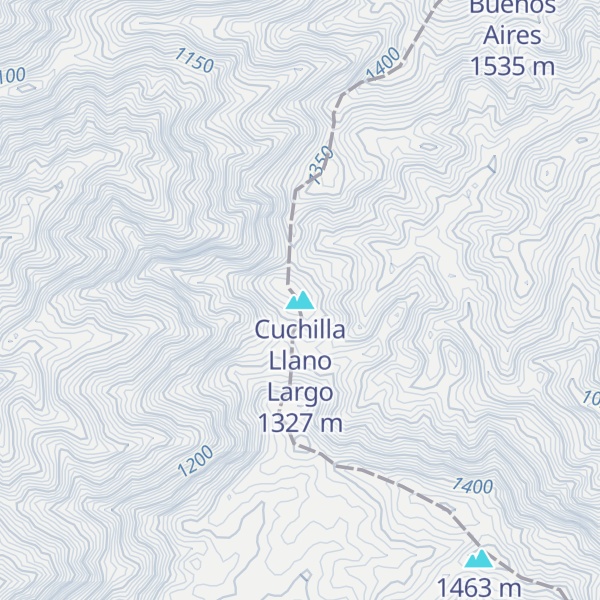 Map of Cuchilla Llano Largo