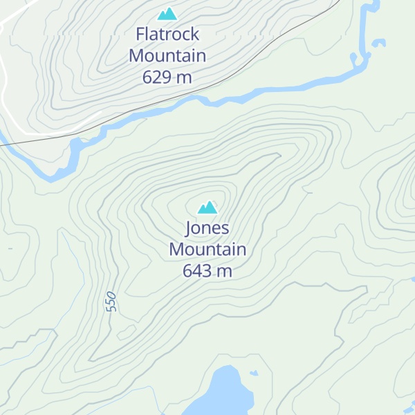 Map of Jones Mountain