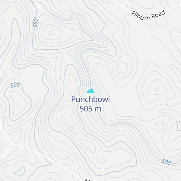Map of Punchbowl