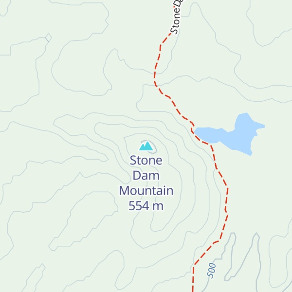 Map of Stone Dam Mountain