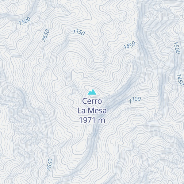 Map of Cerro La Mesa