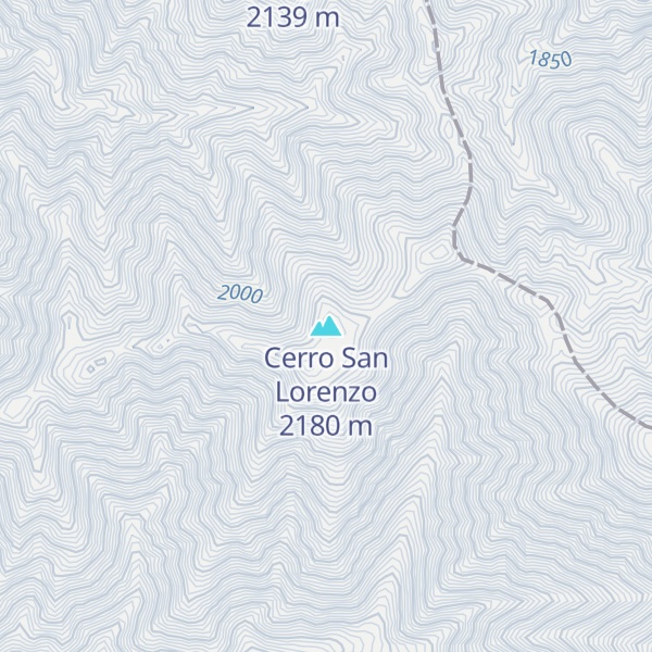 Map of Cerro San Lorenzo