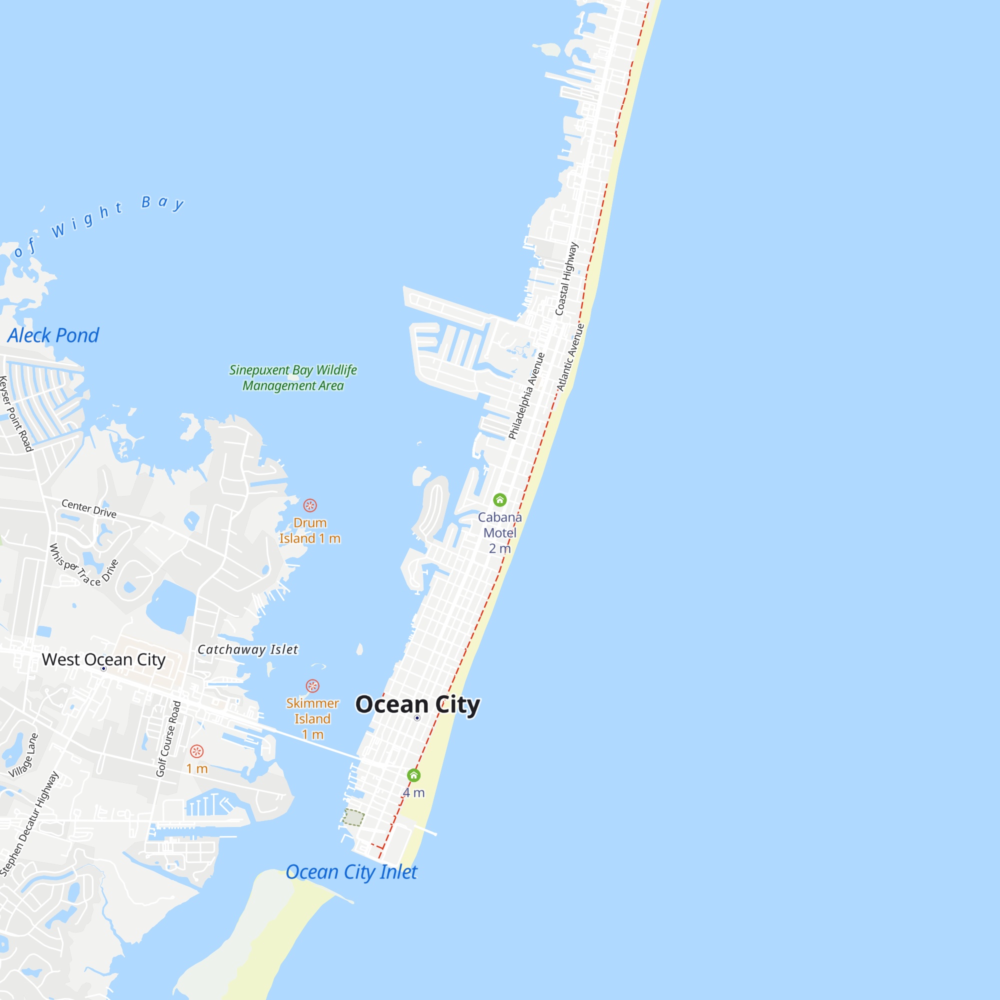 Cabana Motel map