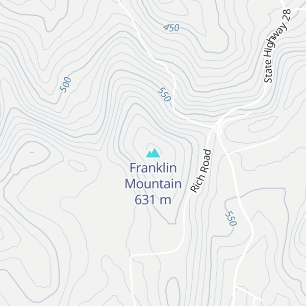 Map of Franklin Mountain