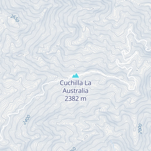 Map of Cuchilla La Australia