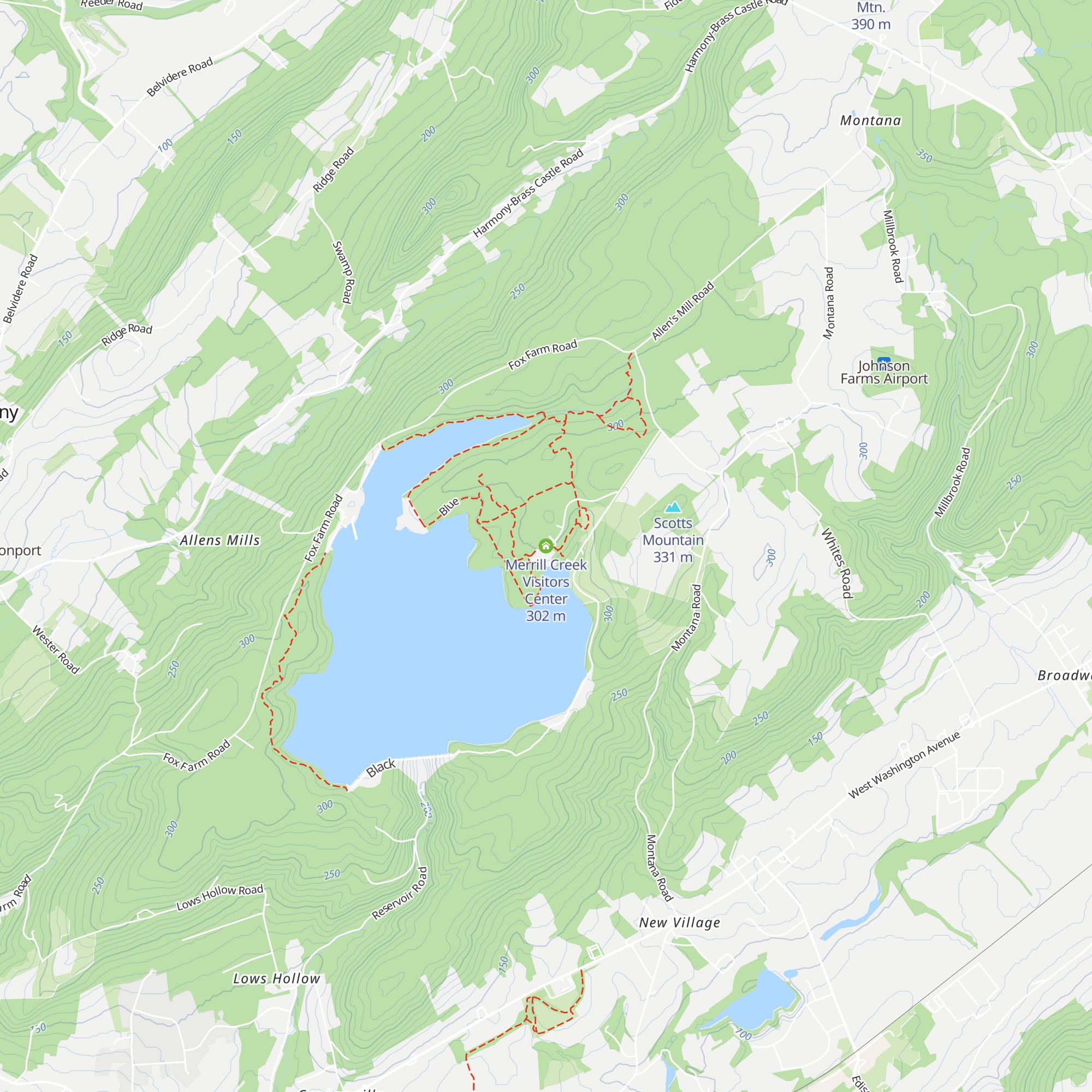 Merrill Creek Visitors Center map