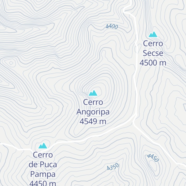 Map of Cerro Angoripa