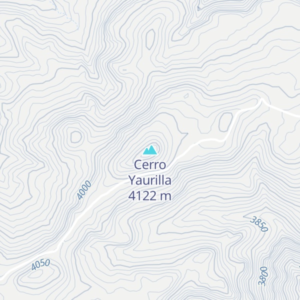 Map of Cerro Yaurilla