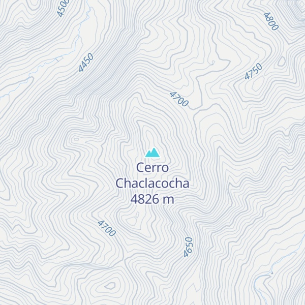 Map of Cerro Chaclacocha