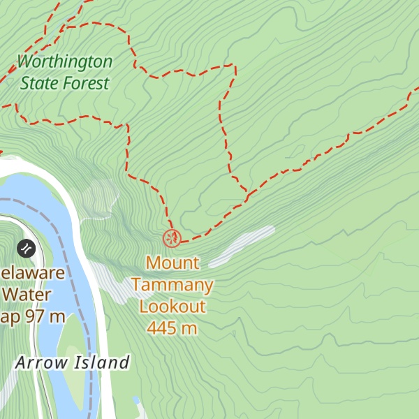 Map of Mount Tammany