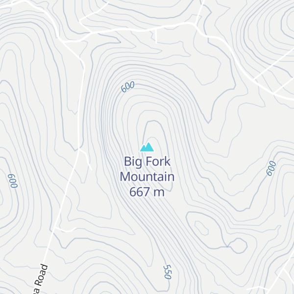 Map of Big Fork Mountain