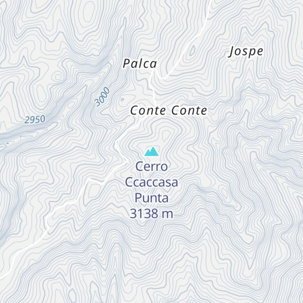 Map of Cerro Ccaccasa Punta