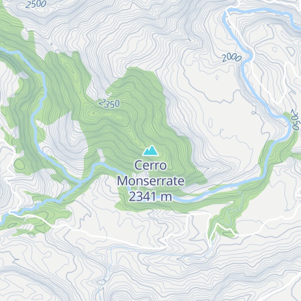 Map of Cerro Monserrate